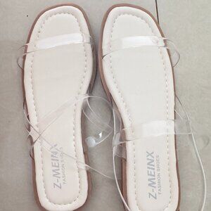 Milky white casual sandals